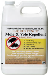 Liquid Fence Mole and Vole Repellent - 1 gallon concentrate